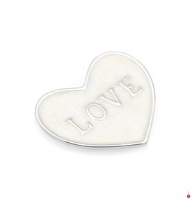Pandora, Pandora - Symbol Love Heart Plate Medium - Silber, 