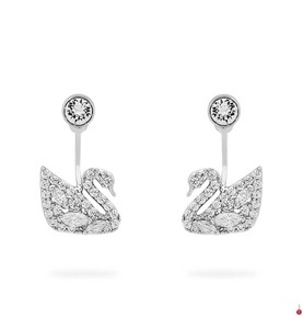 Swarovski, Swarovski - Ohrringe Swan Lake - Weiss und Silber, 