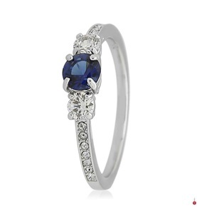 Swarovski, Swarovski - Ring Attract Trilogy Round - Weiss und Blau, 