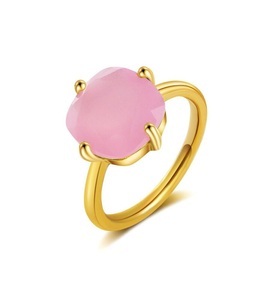 undefined, Ailoria - Ring Eglantine - Gold und Rosa, AILORIA - ÉGLANTINE Ring Rosa Chalcedon, 54mm, Gold
