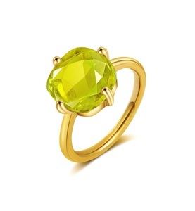 undefined, Ailoria - Ring Lemon Quarz Églantine - yellow - 54, AILORIA - ÉGLANTINE Ring Lemon Quarz, 54mm, Gold