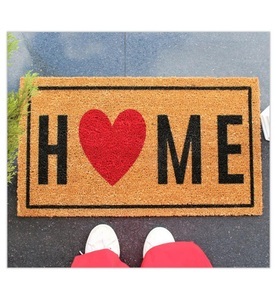 Home, Home - Fussmatte - Beige und Schwarz, 