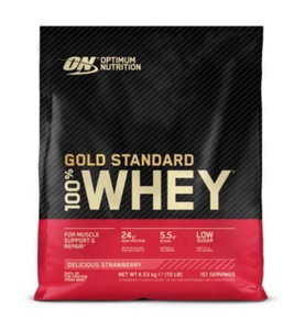 Optimum Nutrition, 100% Whey Gold Standard - 4530g - Strawberry, Optimum Nutrition 100% Whey Gold Standard Delicious Strawberry