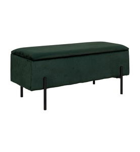 undefined, House Nordic - Bank Watford - Dunkelgrün und Schwarz, House Nordic Bank Watford 36.5 x 95 x 46 cm, Dunkelgrün