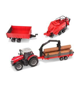 undefined, Burago - Traktoren Set Massey Ferguson mit Anhänger - ab 3 Jahren, 