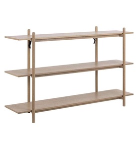 mutoni scandi, Regal Massiv Furnier Eiche 3 Boden 150x90, 
