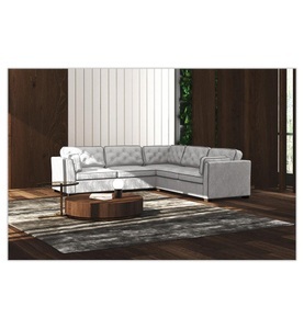 Florenzzi, Florenzzi - Ecksofa mit Rechtsseitiger Recamiere Frontini - Grau und Schwarz, 