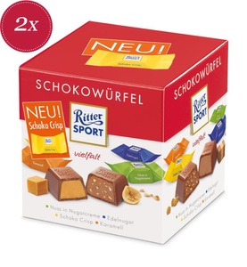 Ritter Sport, Ritter Sport Ritter Sport Cube de chocolat, Ritter Sport Schokowürfel Bunter Mix 22er Geschenkverpackung