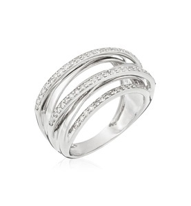 Le Diamantaire, Ring Entrelacs Voltaire - Weissgold Diamanten 0.5 kt, 