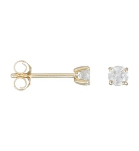 Le Diamantaire, Ohrstecker Single Diamond - Gelbgold Diamanten 0.2 kt, 