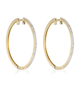 Le Diamantaire, Creolen Elégantes - Gelbgold Diamanten 0.24 kt, 
