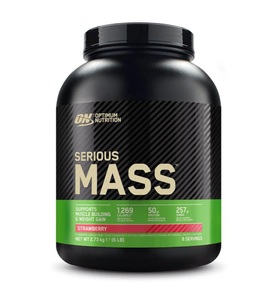 Optimum Nutrition, Optimum Nutrition - Serious Mass Strawberry 6lb - 2721 g, Serious Mass - 2730g - Erdbeere