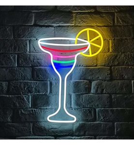 undefined, Vegas Lights - LED Dekolicht Neon Sign Cocktailglas 22 x 30 cm, Vegas Lights LED Dekolicht Neonschild Cocktailglas 22 x 30 cm