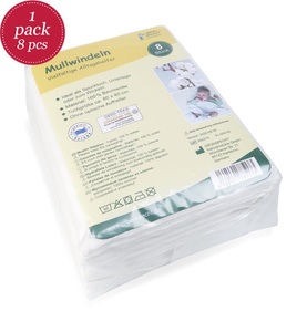 undefined, Grün Specht - GRÜNSPECHT - Mullwindeln 8er Pack weiss, 
