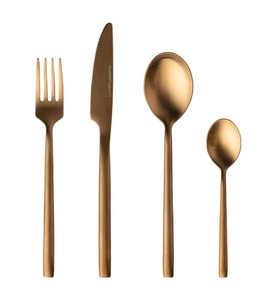 undefined, BergHOFF - Besteck-Set GEM 4-teilig, Gold, BergHOFF Besteck-Set »Besteck-Set 4-teilig, goldfarben«, (4 tlg.)
