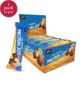 QNT, QNT - 38% Protein Joy Bar Vanilla Crisp 12x60g, QNT Protein Joy Vanille Knusperriegel