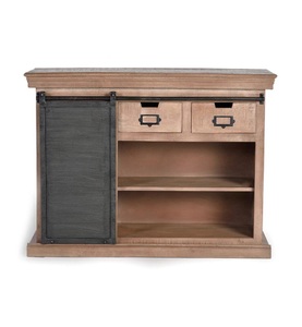Giner y colomer, Giner Y Colomer - Sideboard 85 x 115 x 40 cm - Braun und Schwarz, Sideboard Industrial Mango 115