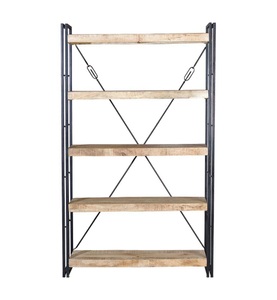 Giner y colomer, Giner Y Colomer - Bücherregal 200 x 120 x 35 cm - Schwarz und Braun, Standregal Mikel Mango 120x200
