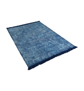 Giner y colomer, Giner Y Colomer - Teppich Kilim - 160 x 130 cm und Gewicht: 8 kg - Hellblau, Teppich Baumwolle blau 130x160