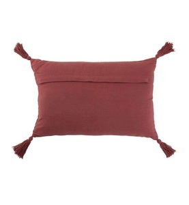 Home, Home - Kissen Muster Rechteckig Baumwolle Terracotta Rot, 