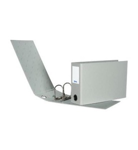 Biella, Biella Ordner Spezialformate A5 quer, Biella Ordner, 8cm, grau, A5 quer, 120558.00