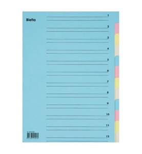 undefined, BIELLA Ordnungsmappe A4 326412.00 12-teilig, Karton, farbig, Biella Ordnungsmappe, A4, 12-teilig, Karton, farbig, 326412.00