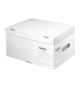 Leitz, LEITZ Archiv- und Transportbox mit Klappdeckel, Leitz Archiv-Box Infinity, weiss, mit Deckel 355mm x 255mm x 190mm, 6105-00-00