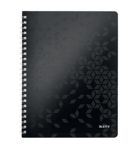 Leitz, LEITZ Collegeblock WOW PP A4 4638-00-95 schwarz kariert, Leitz Collegeblock, WOW PP, A4, schwarz, kariert, 4638-00-95