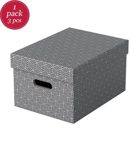Esselte, ESSELTE Aufbewahrungsboxen Home M 628283 365x265x205mm, grau 3 Stk, ESSELTE Aufbewahrungsboxen Home M 628283 365x265x205mm, grau 3 Stk
