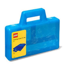 LEGO, LEGO - Baustein-Aufbewahrungsbox to go 043 - Transparentes Blau, LEGO Sortierbox to go, Aufbewahrungsbox