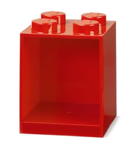 LEGO, LEGO - -Bausteinregal mit 4 Knöpfen - Rot, LEGO Regal Brick 4 Shelf 41141730