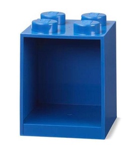 LEGO, LEGO - -Bausteinregal mit 4 Knöpfen - Blau, LEGO Regal Brick 4 Shelf 41141731
