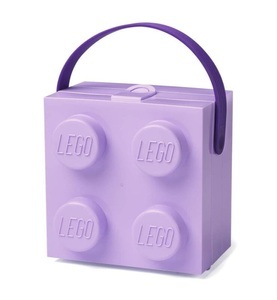 LEGO - Baustein-Box mit Griff (4 Knobs) Classic - Lila
