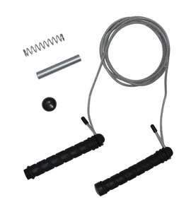 Tunturi, Tunturi - Stahlspringseil mit extra Gewichten Schwarz, Tunturi - Stahlspringseil mit extra Gewichten, One Size