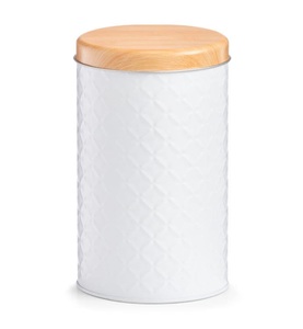 Zeller, Zeller - Metallbox - Hellbraun und Weiss, Zeller Present Vorratsdose Scandi 1.37 l, Weiss
