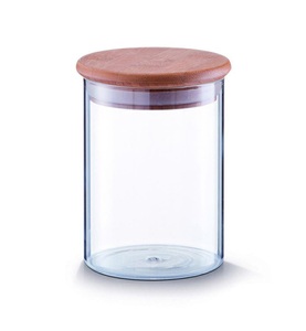 undefined, Zeller Present 19975 Küchenbehälter Universalbehälter 0,75 l Glas, Zeller Vorratsglas mit Bambusdeckel 750ml