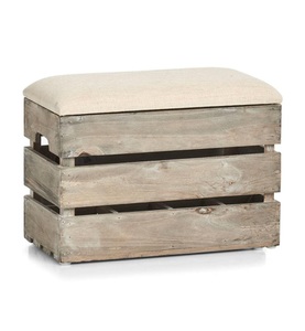 Zeller, Zeller - Sitzpouf mit Aufbewahrungfach - Beige, 