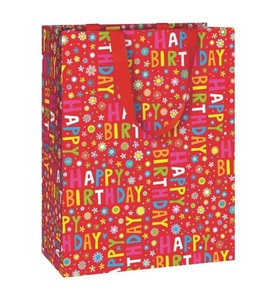 Stewo, STEWO - Geschenktüte Donata 1 Stück, Rot, Stewo Gift bag Donata, 25cm x 13cm x 33cm, rot, 2544923698
