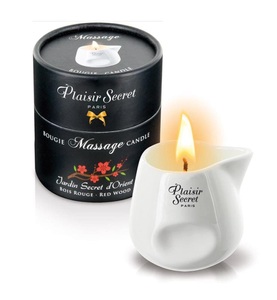 Plaisir Secret, Massage Candle Red Wood 80 ml, Massagekerze ?Massage Candle? wird zum Massageöl, 80 ml