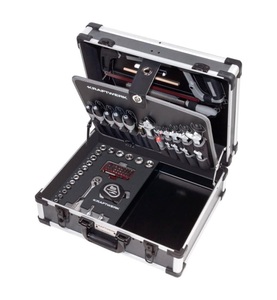 Kraftwerk, Kraftwerk - Werkzeugkoffer B147, 3/8“, mit Kunststoffschale, 97-tlg, Kraftwerk Werkzeugkoffer B147 Basic Line 3/8