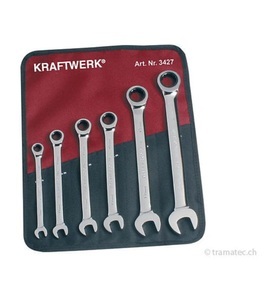 Kraftwerk - Ratschen-Ringgabelschlüssel-Satz, 6-tlg.