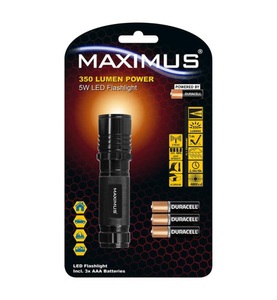 undefined, Duracell - 5 Watt LED-Taschenlampe mit Stroboskop-Funktion - 350 Lumen, 