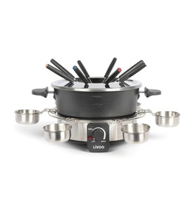 undefined, Livoo - Fondue-Gerät Doc264 - Schwarz und Grau, Livoo DOC 264 Elektrischen Fondue-Set mit Fondue-Topf