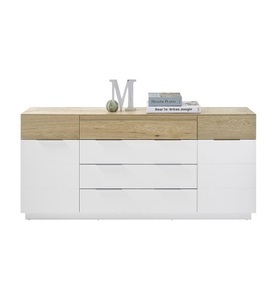 undefined, Mca Furniture - Sideboard - Weiss, Eiche, MCA furniture Sideboard »Dubai«, weiss Matt mit Absetzungen in Eiche