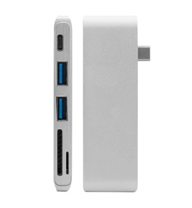 Unotec, USB-C-Adapter 2 x USB 3.0 + Micro SD + SD + USB-C, 