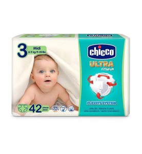 CHICCO, Chicco - 1 Packung mit 42 Windeln Ultra Fit & fun - Grösse: 3, 