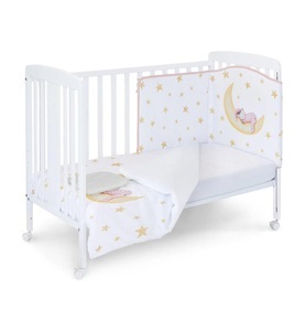 NAF NAF, Naf Naf - 4-Teilige Bettwäschegarnitur Marlon Night - 120 x 60 cm - Weiss und Gelb, 
