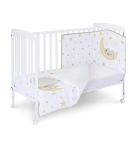 NAF NAF, Naf Naf - 4-Teilige Bettwäschegarnitur Marlon Night - 120 x 60 cm - Weiss und Gelb, 