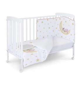 NAF NAF, Naf Naf - 4-Teilige Bettwäschegarnitur Marlon Night - 120 x 60 cm - Weiss und Gelb, 