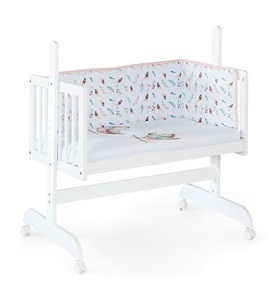 NAF NAF, Naf Naf - Ensemble Beistellwiege & Garnitur Birds Explorer - Weiss und Hellrosa, 